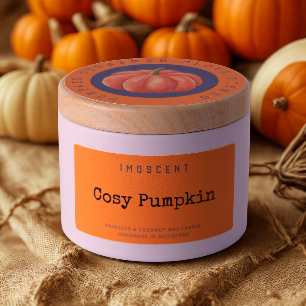 Cosy Pumpkin Scented Candle | Pumpkin + Cinnamon + Clove