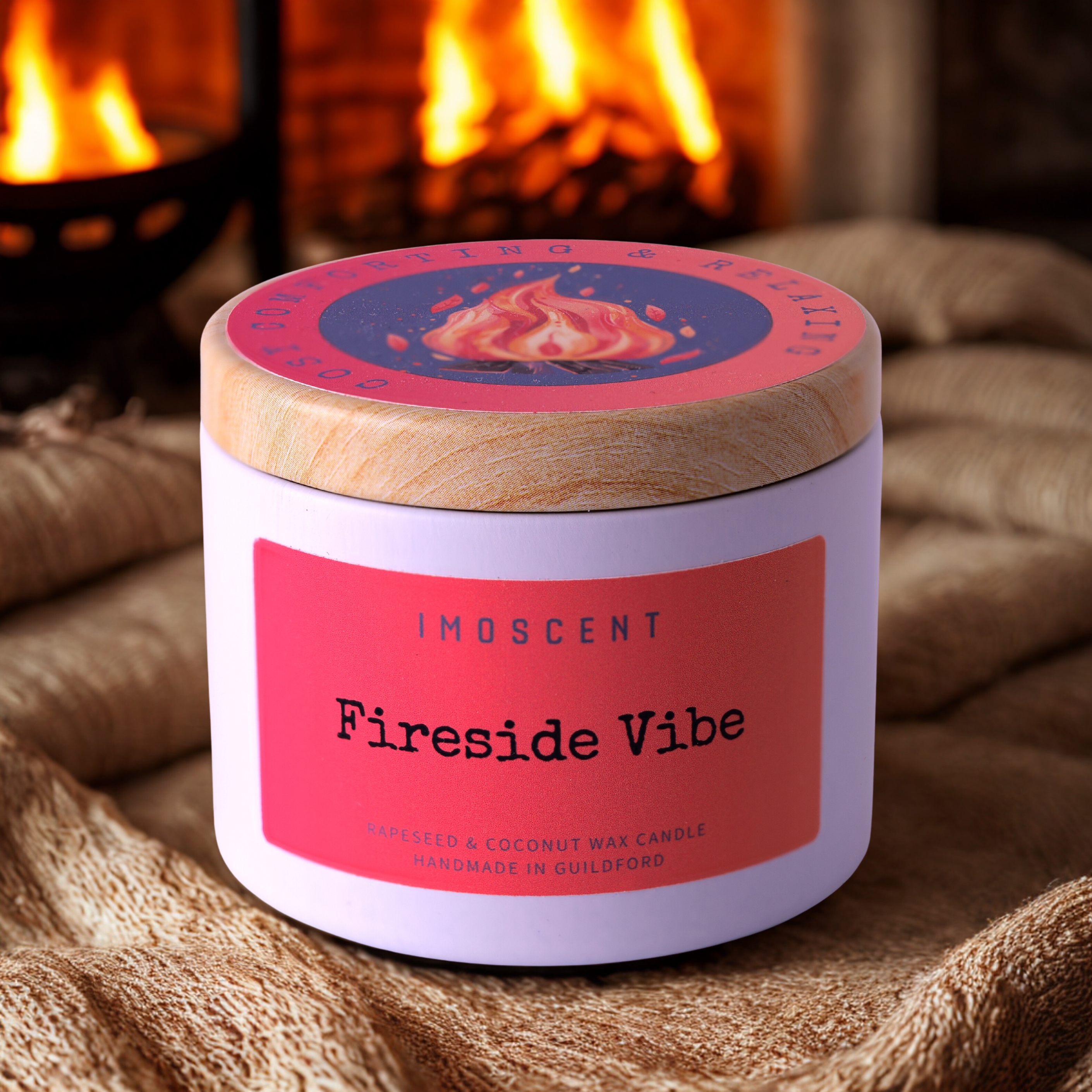 Fireside Vibe Scented Candle | Bergamot + Spice + Woods