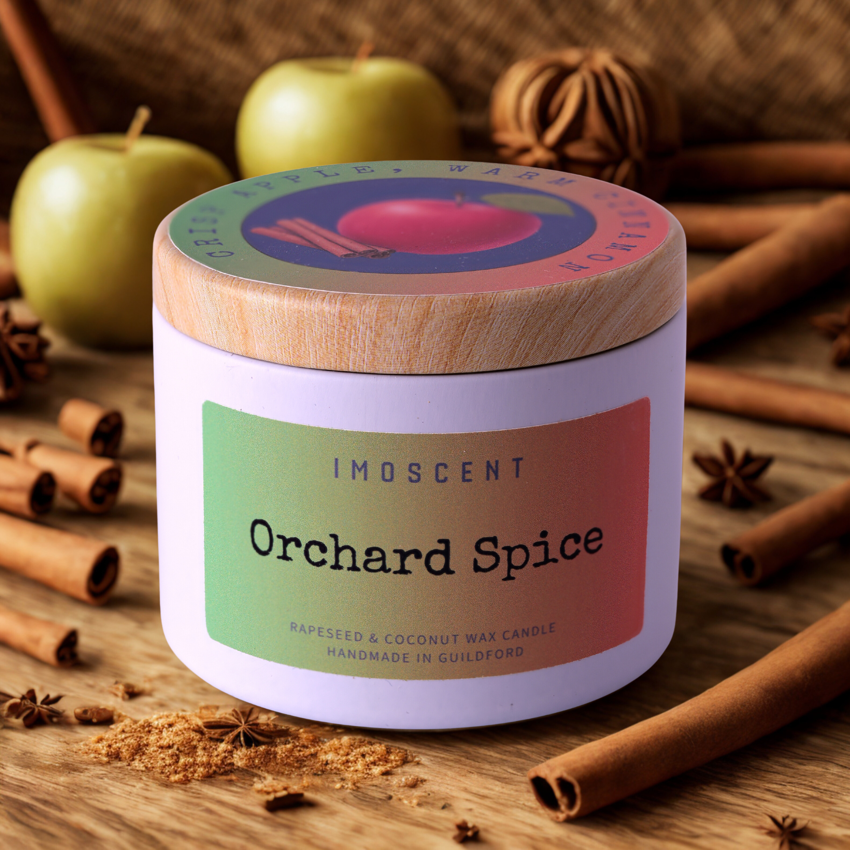 Orchard Spice Scented Candle | Apple + Cinnamon + Nutmeg